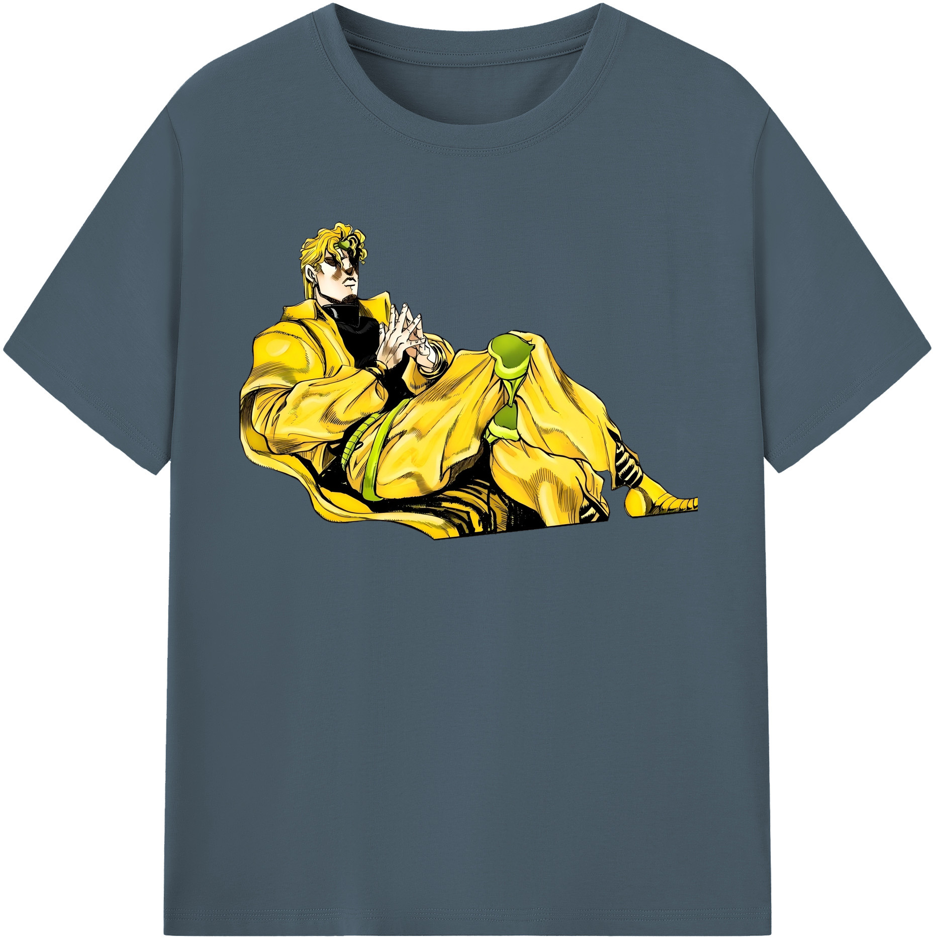 （画像用） ジョジョの奇妙な冒険 ディオ?ブランドー JoJo's Bizarre Adventure Dio Brando 綿100％半袖Tシャツ（フロントプリント）